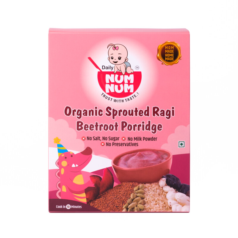 Sprouted Ragi Beetroot Porridge