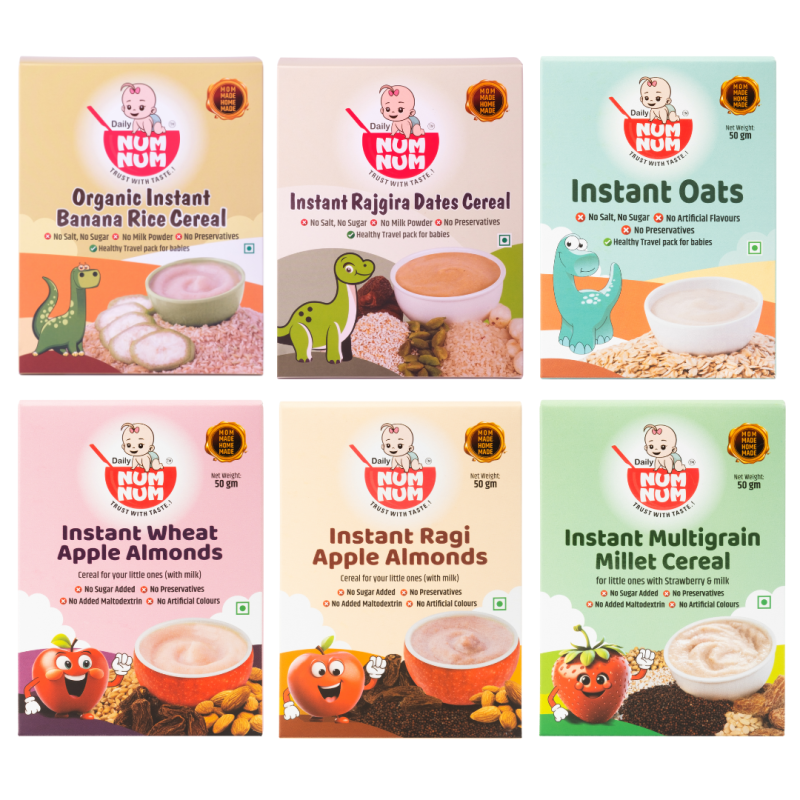 Instant Cereals Combo of 6 Trial Packs | Healthy Travel Food |