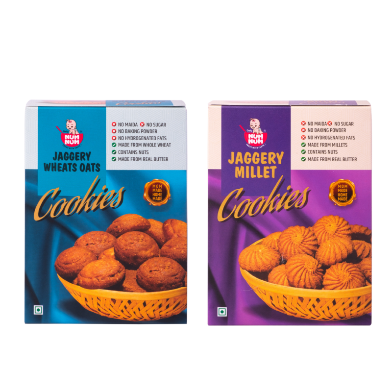 Jaggery Cookies Combo Pack (150 Gms Each)