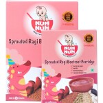 Sprouted Ragi Beetroot Porridge