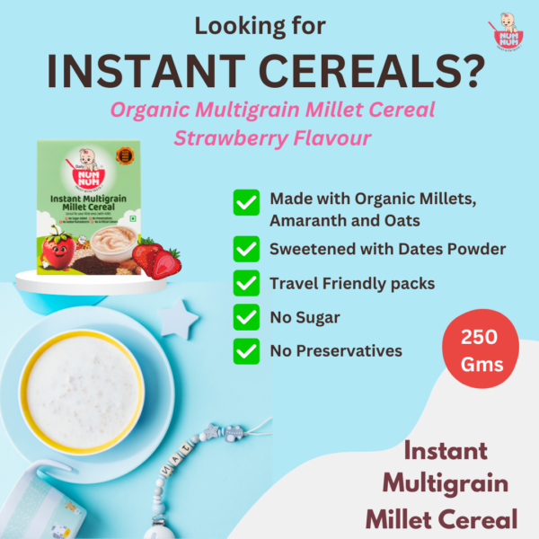 Instant Multigrain Millet Cereal with Strawberry | No Salt, No Sugar Whole Grains Cereals | Healthy Baby food | 50 Gms - Image 5