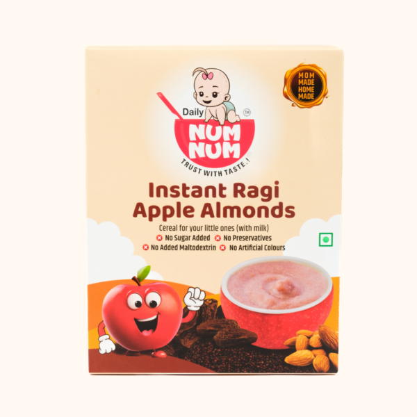 Instant Ragi Apple Almonds | No Salt, No Sugar Whole Grains Cereals | Healthy Baby food | 50 Gms