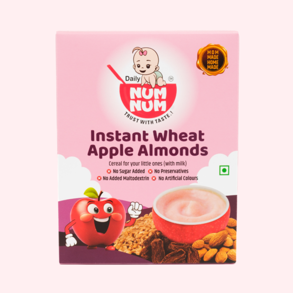 Instant Wheat Apple Almonds | No Salt, No Sugar Whole Grains Cereals | Healthy Baby food | 250 Gms