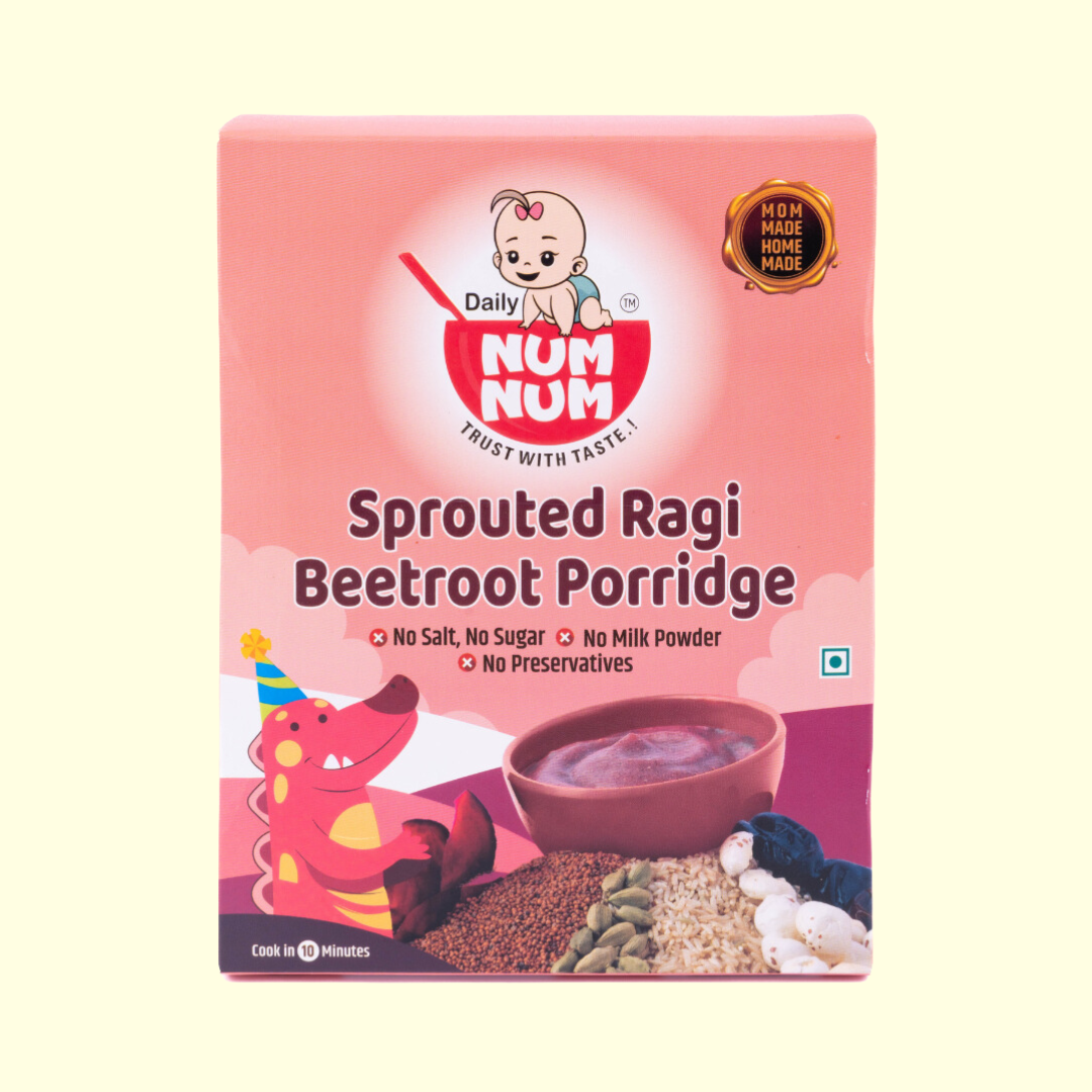 Sprouted Ragi Beetroot Porridge | 50 Gms pack | Rich in Iron & Calcium