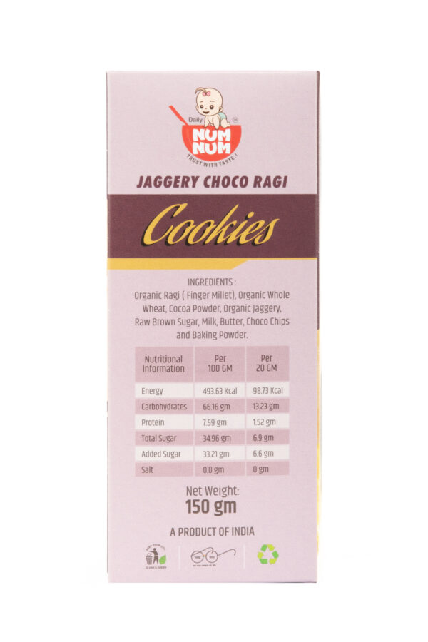 Jaggery Choco Ragi Cookies | Ragi, Whole Wheat | 150 Gms - Image 3