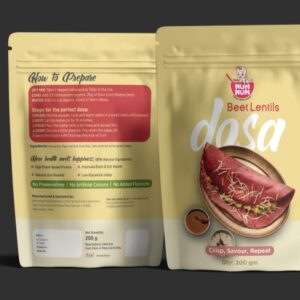 Beet Lentils Dosa | Moong dal, Urad dal, Ragi, Rice | 200 gms