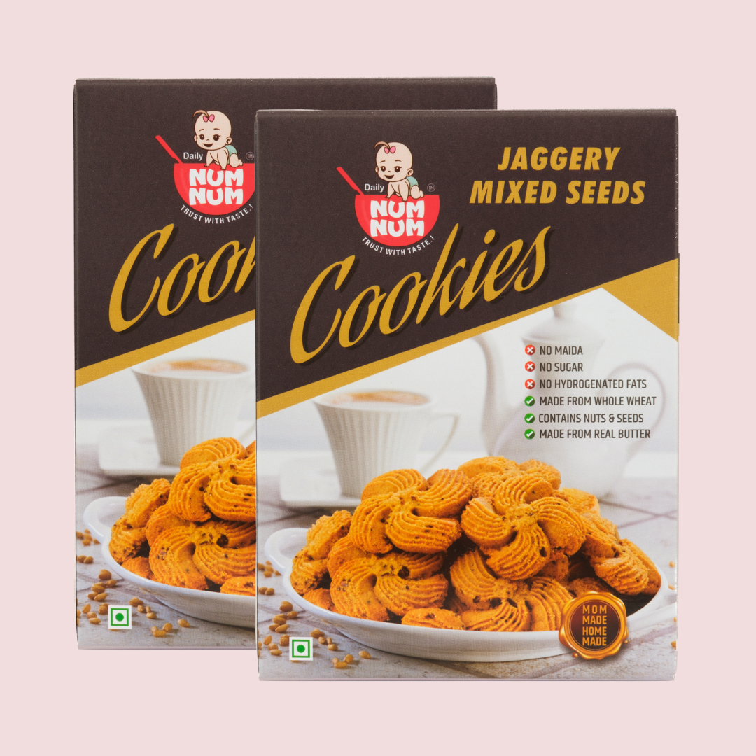 Jaggery Mixed Seeds Cookies | 150 Gms*2 | 300 GMs