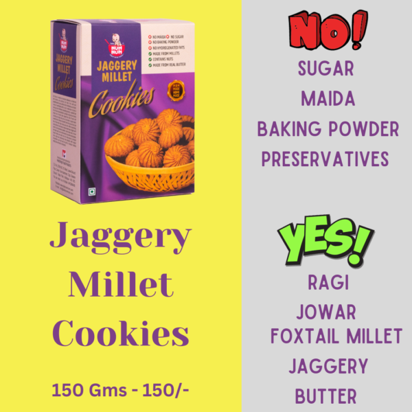 Jaggery Millet Cookies Combo | 150 Gms Each * 2 | - Image 2