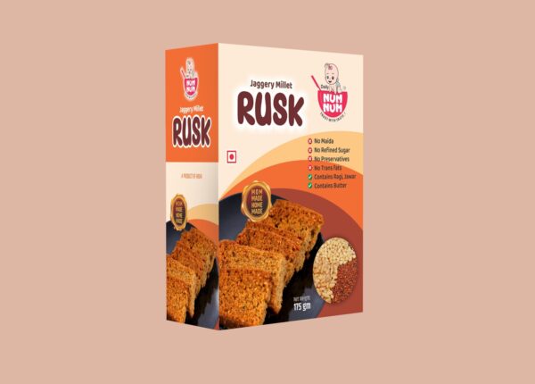 Jaggery Millet Rusk - Ragi & Jowar - 175 Gms