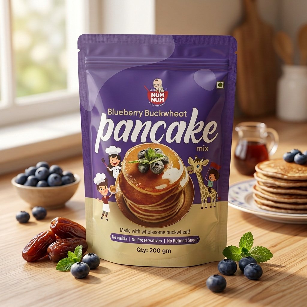 Blueberry Buckwheat Pancake | Buckwheat, Oats, Bajra | 200 gms